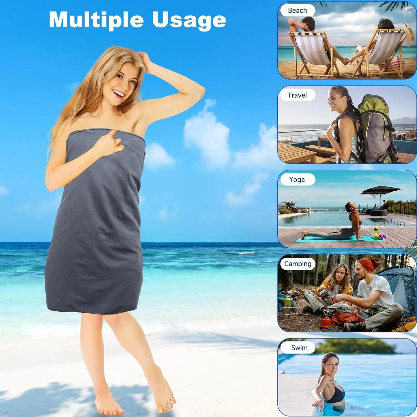 Quick Dry Microfiber Beach Towel