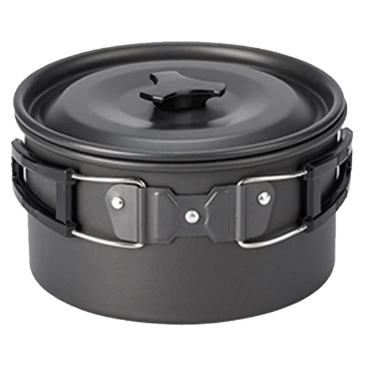 Portable Folding Handle Camping Non-Stick Cooking Pot