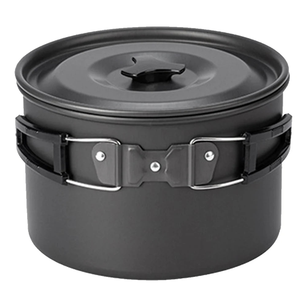 Portable Folding Handle Camping Non-Stick Cooking Pot