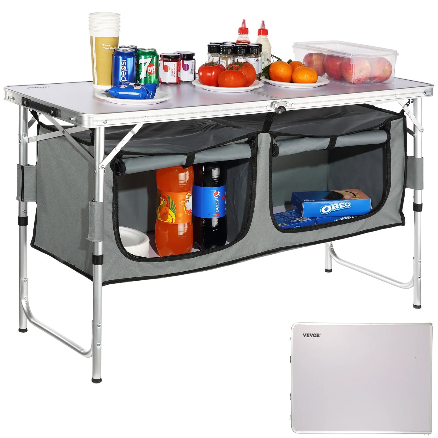 Quick set-up Folding Camping Kitchen Table