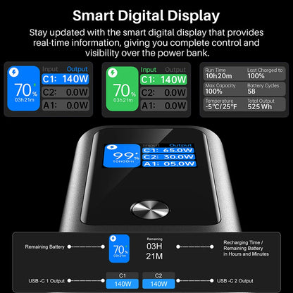 Portable Power Bank 27000mAh 3-Port Charger