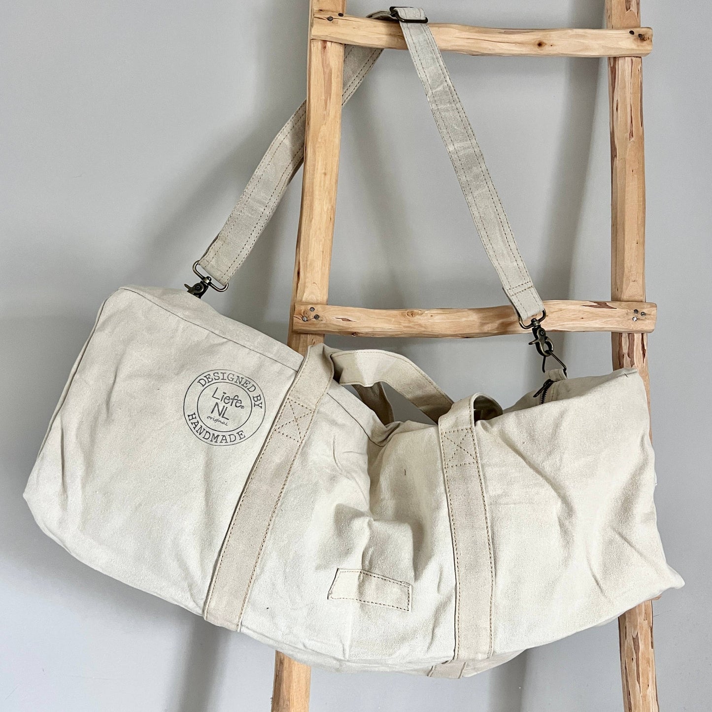 Yoga/Sports Bag heart white (vintage light canvas) NEW