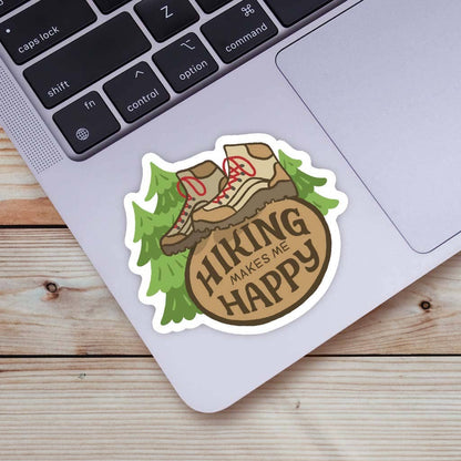 Hiking Makes Me Happy Sticker