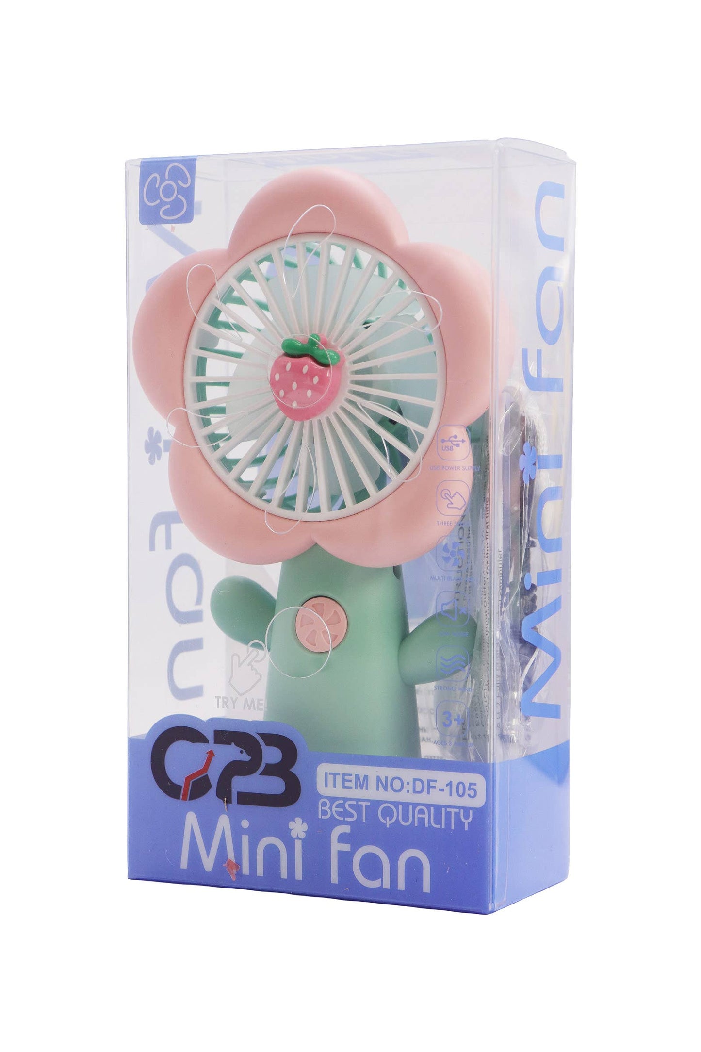 Flower Petal Fruit Pastel Handheld Electric Fan