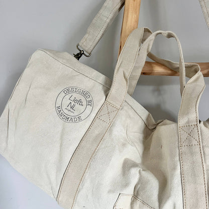 Yoga/Sports Bag heart white (vintage light canvas) NEW