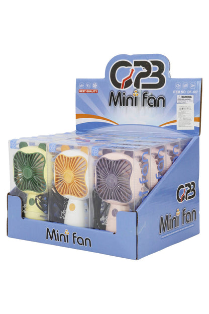 Square Bear Handheld Electric Fan with Display Box