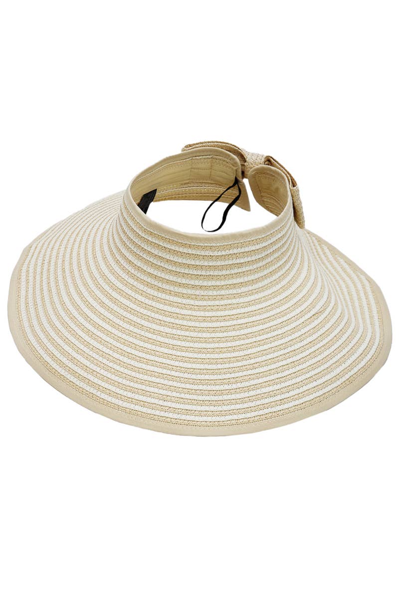 Harbor Stripe Pack And Go Wide Roll-up Sun Hat