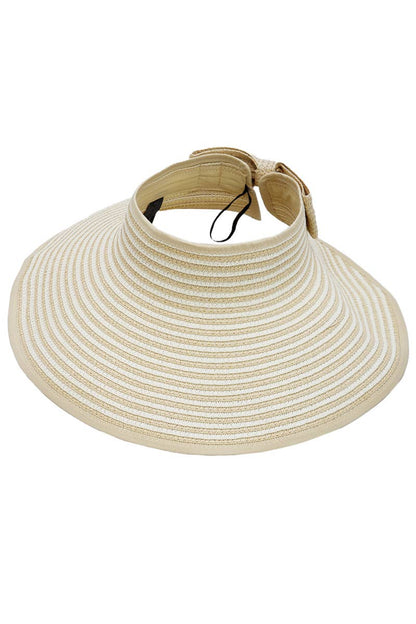 Harbor Stripe Pack And Go Wide Roll-up Sun Hat