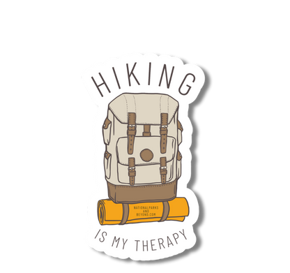 Hiking Therapy Backpack Sticker