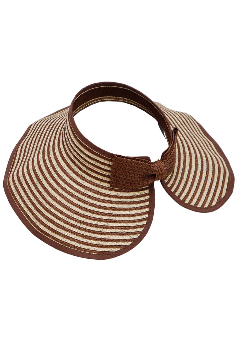 Harbor Stripe Pack And Go Wide Roll-up Sun Hat