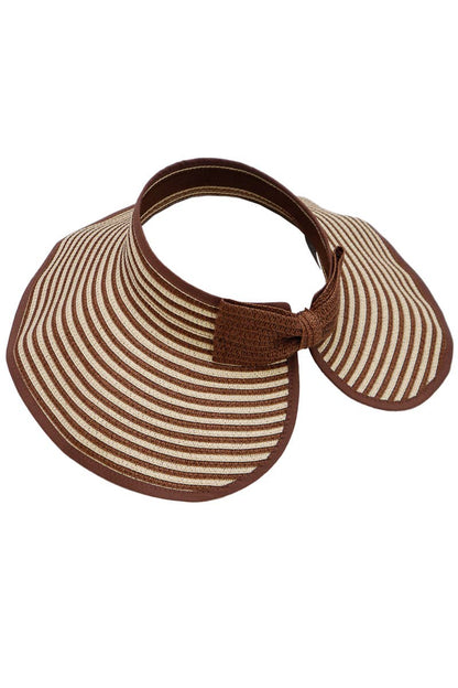 Harbor Stripe Pack And Go Wide Roll-up Sun Hat