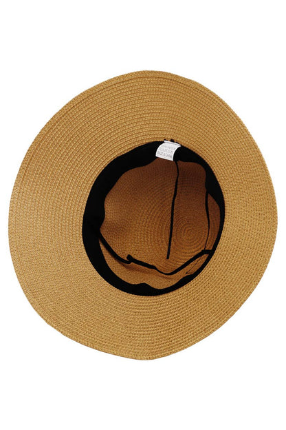 Tribal Band Dome Brim Straw Derby Sun Hat