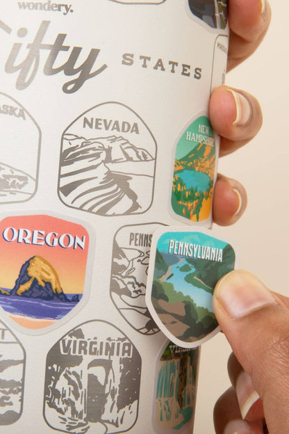 Water Bottle - Fifty States Bucket List Bottle