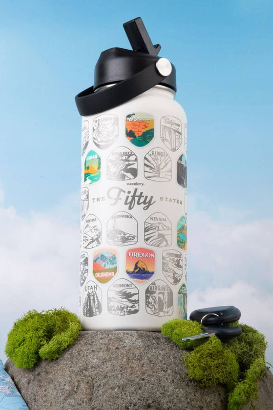 Water Bottle - Fifty States Bucket List Bottle