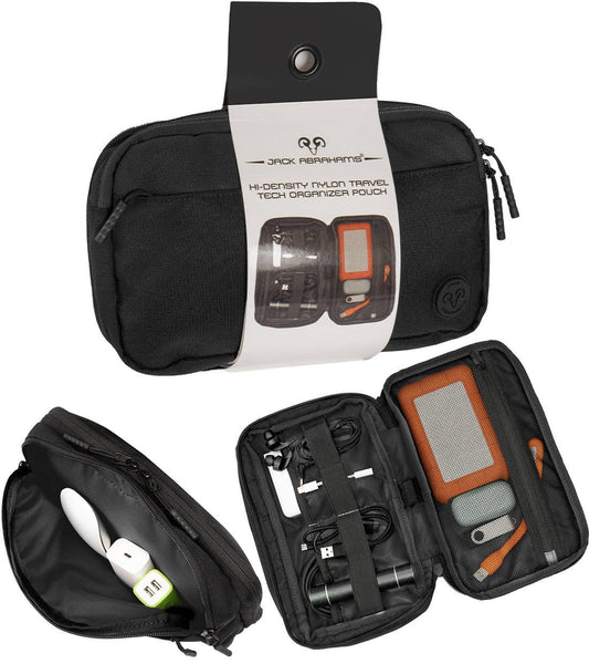 Jack Abrahams The Velocity Nylon Tech Accessory Organizer Pouch