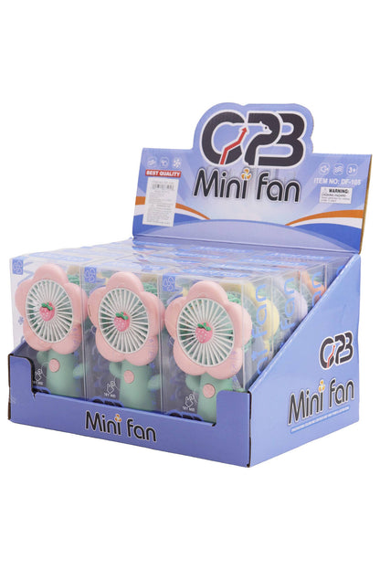 Flower Petal Fruit Pastel Handheld Electric Fan
