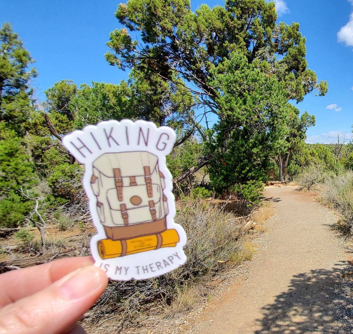 Hiking Therapy Backpack Sticker