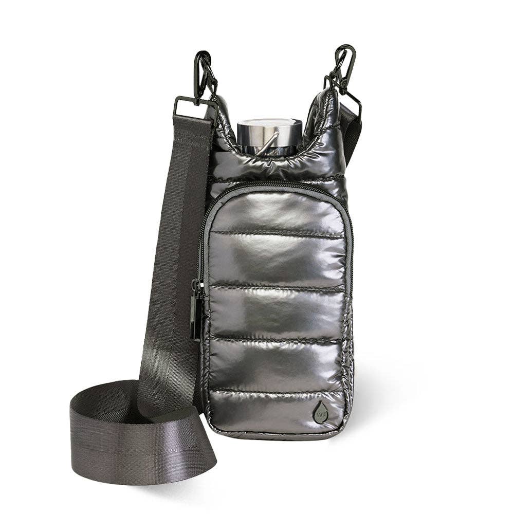 Pewter Glossy HydroBag® with Solid Strap