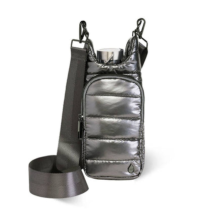 Pewter Glossy HydroBag® with Solid Strap