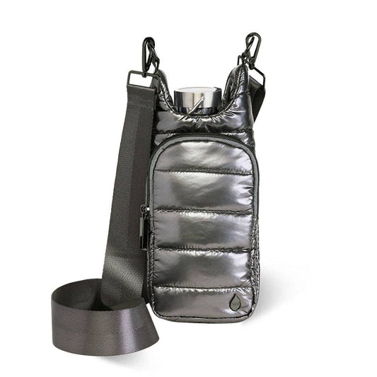 Pewter Glossy HydroBag® with Solid Strap
