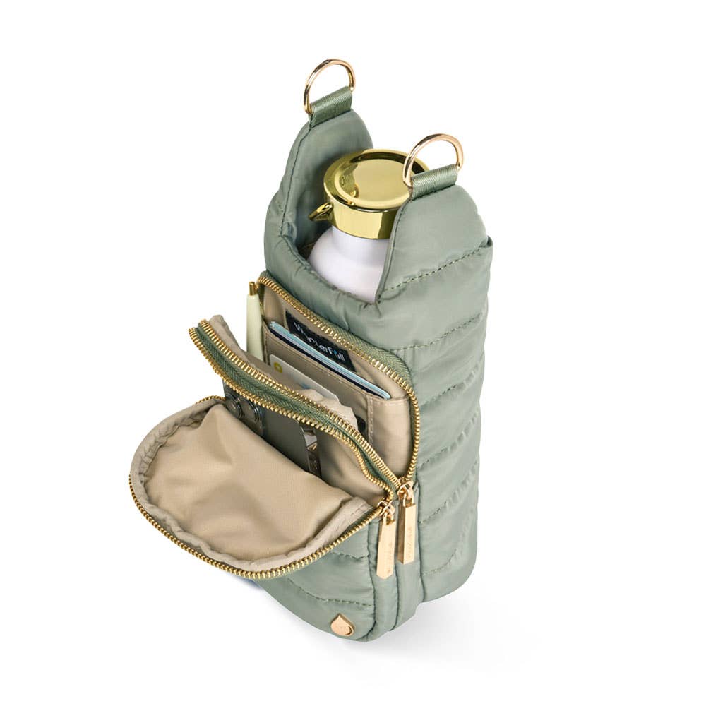 WanderFull® HydroBag® – Original Puffer Water Bottle Bag - Sage Green