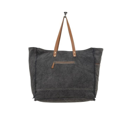 Myra Cowhide Western Turquoise Weekender Travel Bag