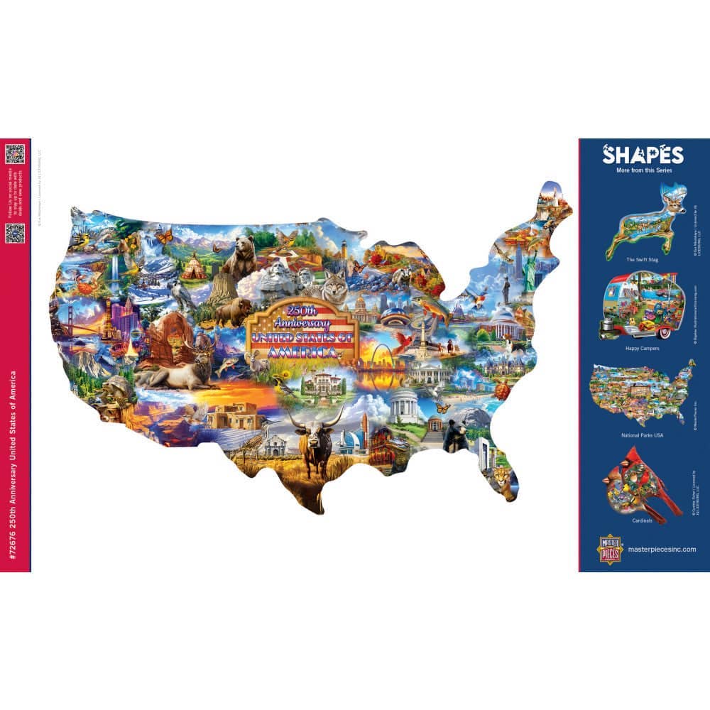 250th Anniversary United States of America 1000 Piece Shaped Jigsaw Puzzle