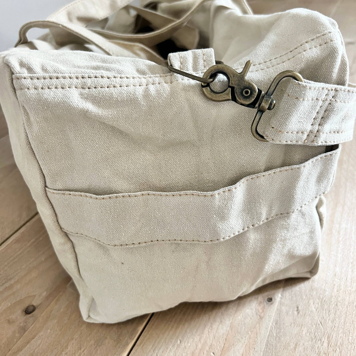Yoga/Sports Bag heart white (vintage light canvas) NEW