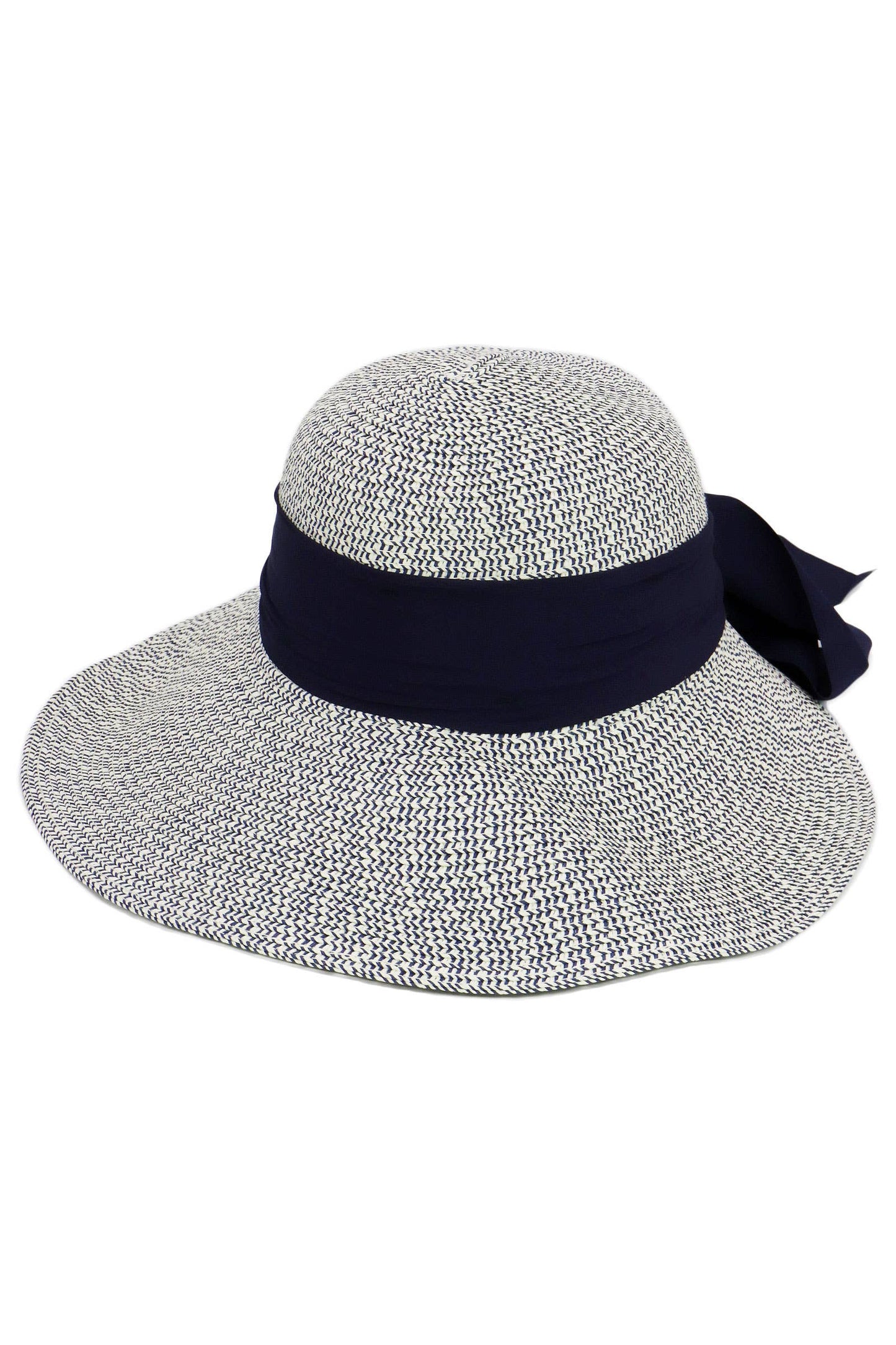 Mix Grain Straw Satin Ribbon Dome Derby Sun Hat