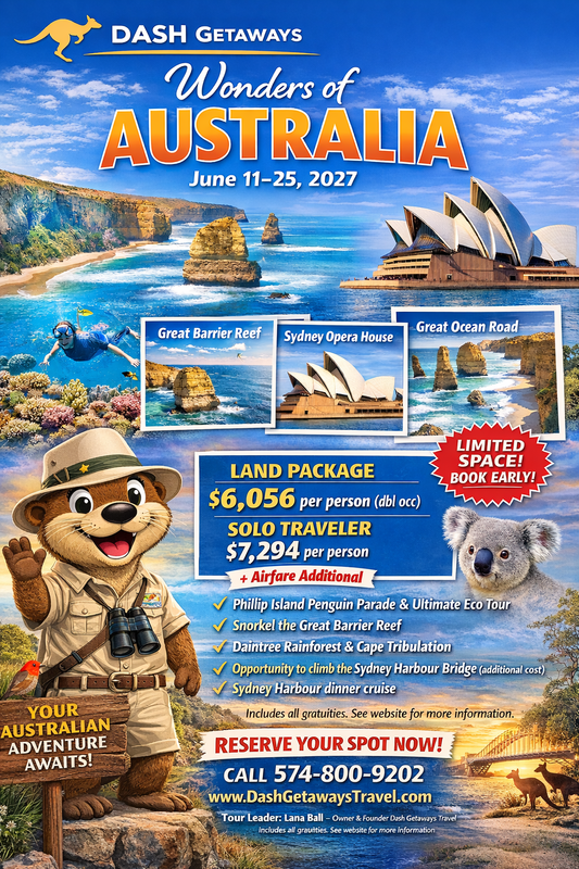 Wonders of Australia June 11-15, 2027