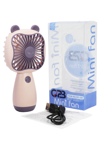 Square Bear Handheld Electric Fan with Display Box